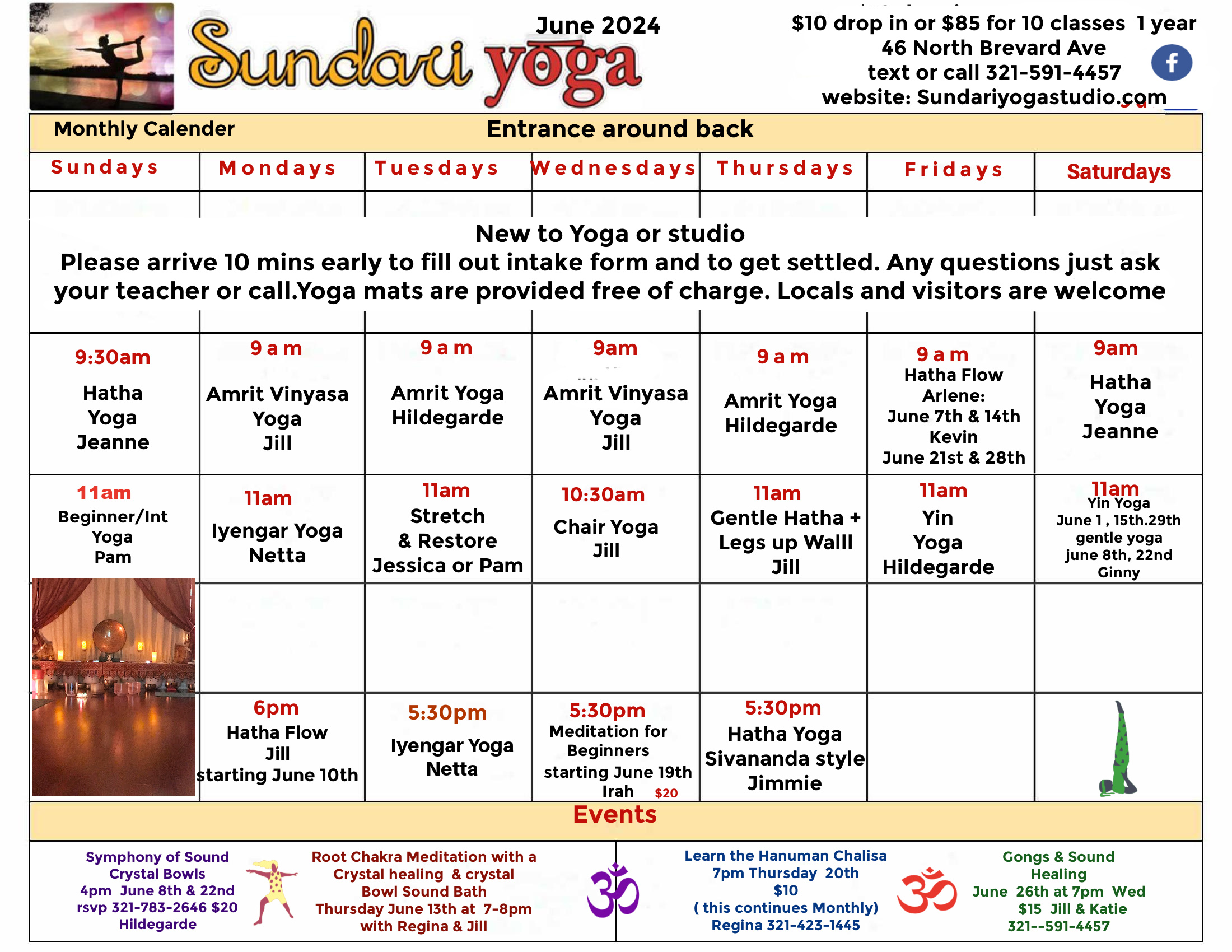 Schedule – Sundari Yoga Studio